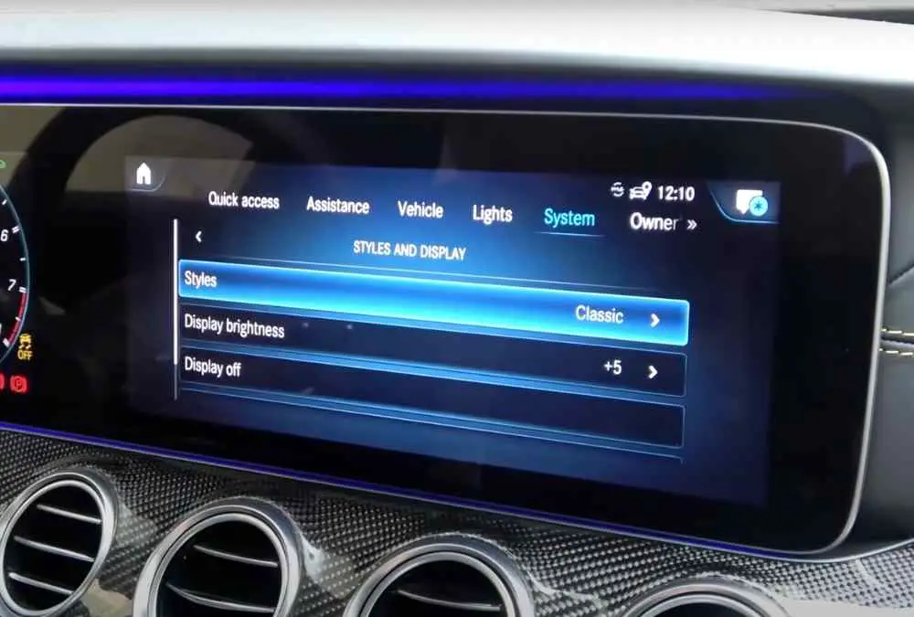 mercedes radio display not working