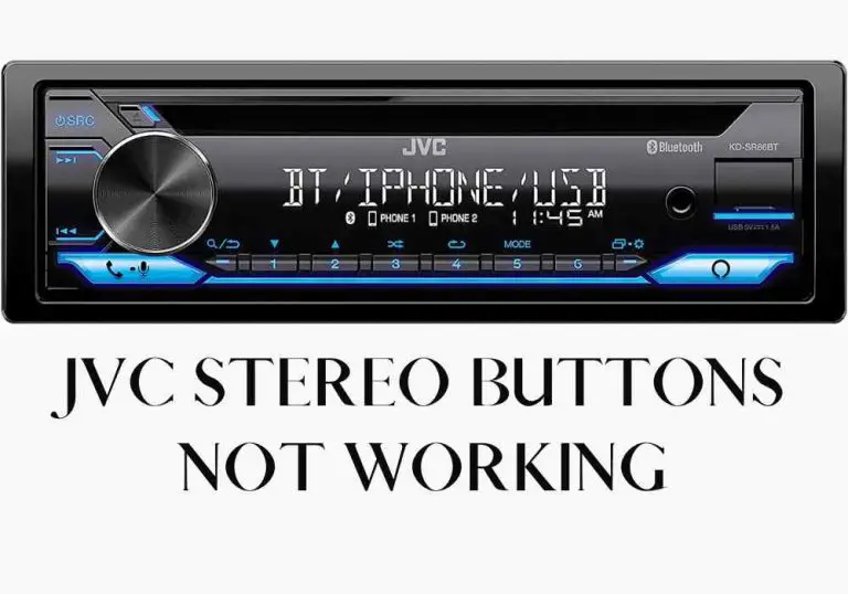 jvc car stereo speakers not working